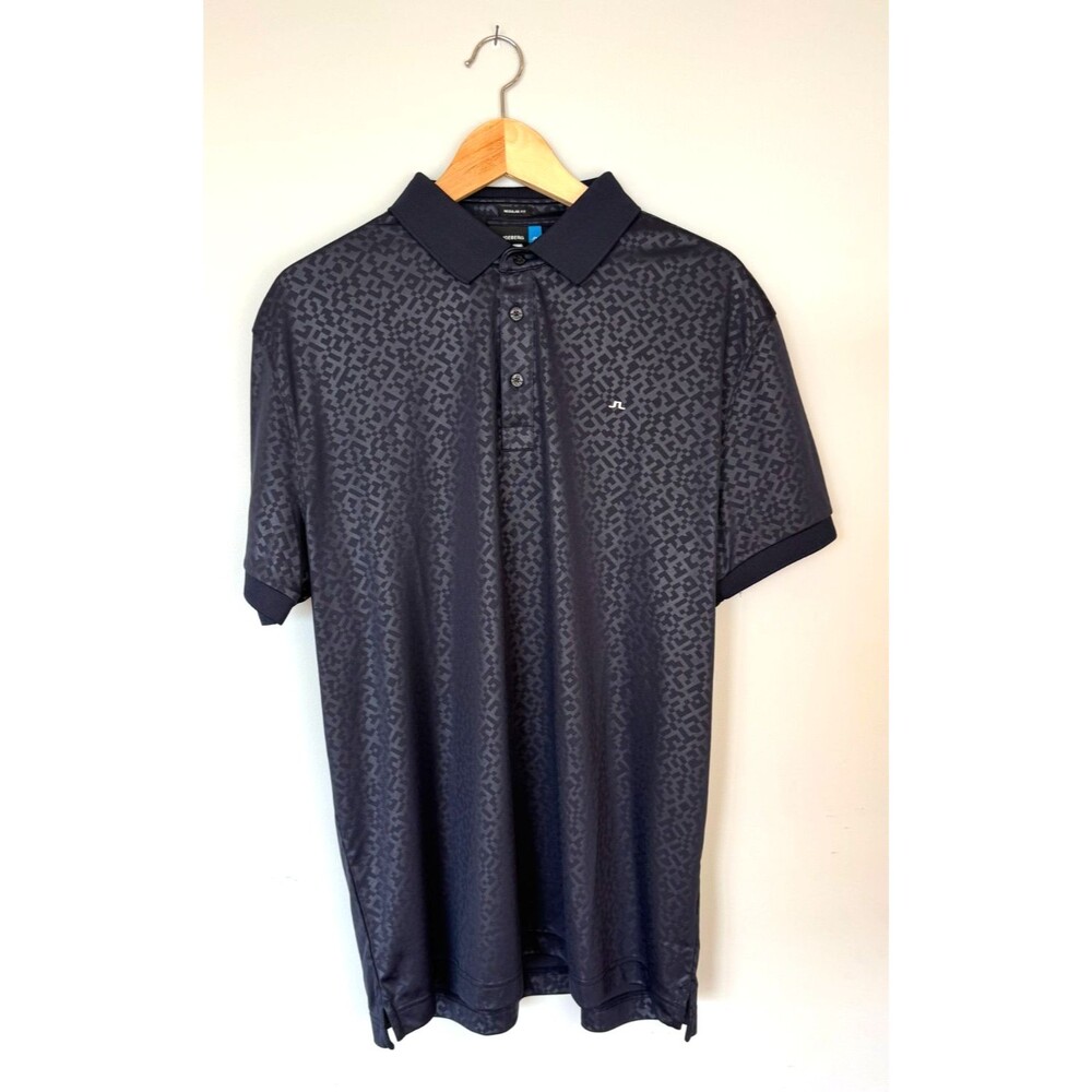 J.Lindberg David Regular Tour Tech Navy Jersey Polo XL